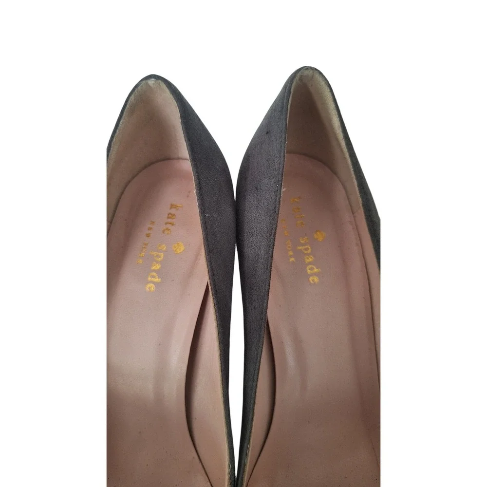 Kate Spade Pumps  Gray Suede‎ Heels Platform Stiletto 7.5